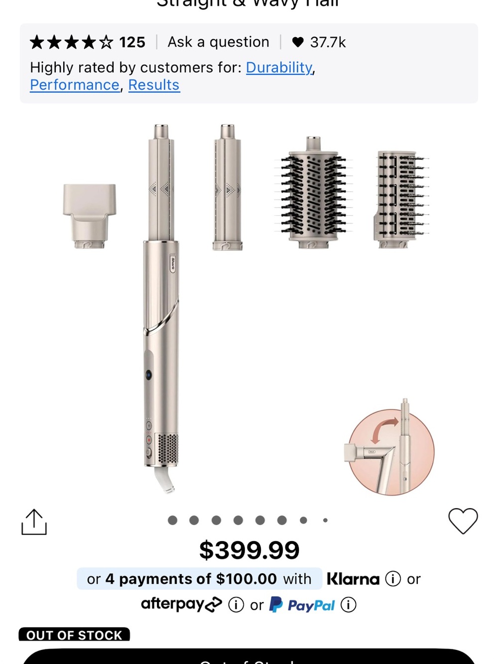 Shark Flexstyle Multi-Styler in Nickel (Silver) for Women